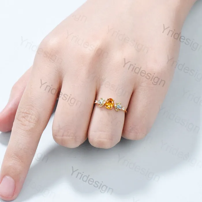 Rings Unique Oval Citrine Engagement Rings MultiStone Rings Marqusie Cut Peridot Wedding Ring Swiss Topaz Anniversary Ring Vintage Rose Gold Ring PENFINE Rings Unique Oval Citrine Engagement Rings MultiStone Rings Marqusie Cut Peridot Wedding Ring Swiss Topaz Anniversary Ring Vintage Rose Gold Ring PENFINE