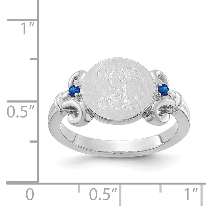 Rings WB Choice Jewelry 10K White Fancy Initial with Crystal Birthstones RingWBC10XNR84W Rings WB Choice Jewelry 10K White Fancy Initial with Crystal Birthstones RingWBC10XNR84W