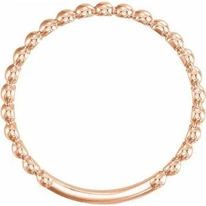 Rings WB Choice Jewelry 14K Rose 2 mm Stackable Bead Ring516081003PSTWBC Rings WB Choice Jewelry 14K Rose 2 mm Stackable Bead Ring516081003PSTWBC