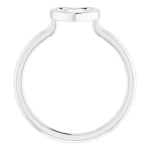 Rings WB Choice Jewelry 14K White Heart Ring51638101PSTWBC