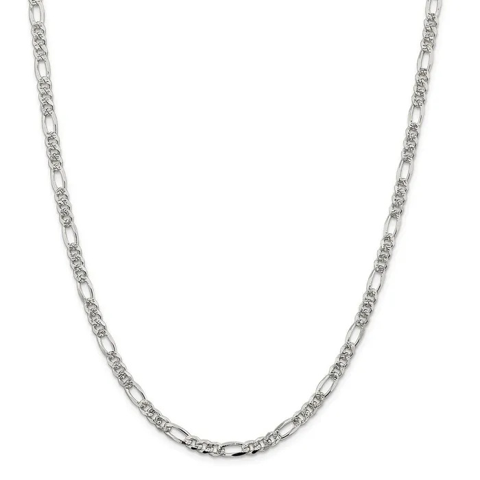 Rings WB Choice Jewelry Sterling Silver 475mm Pav Flat Figaro ChainWBCQFF12020 Rings WB Choice Jewelry Sterling Silver 475mm Pav Flat Figaro ChainWBCQFF12020