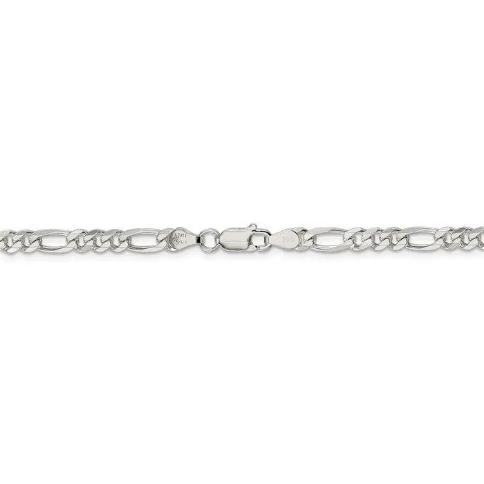 Rings WB Choice Jewelry Sterling Silver 475mm Pav Flat Figaro ChainWBCQFF12020 Rings WB Choice Jewelry Sterling Silver 475mm Pav Flat Figaro ChainWBCQFF12020