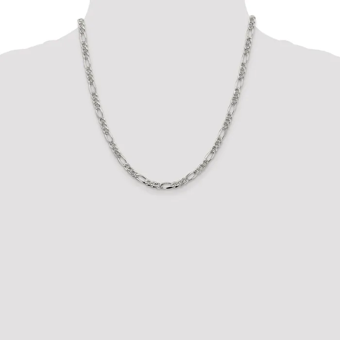 Rings WB Choice Jewelry Sterling Silver 475mm Pav Flat Figaro ChainWBCQFF12020 Rings WB Choice Jewelry Sterling Silver 475mm Pav Flat Figaro ChainWBCQFF12020
