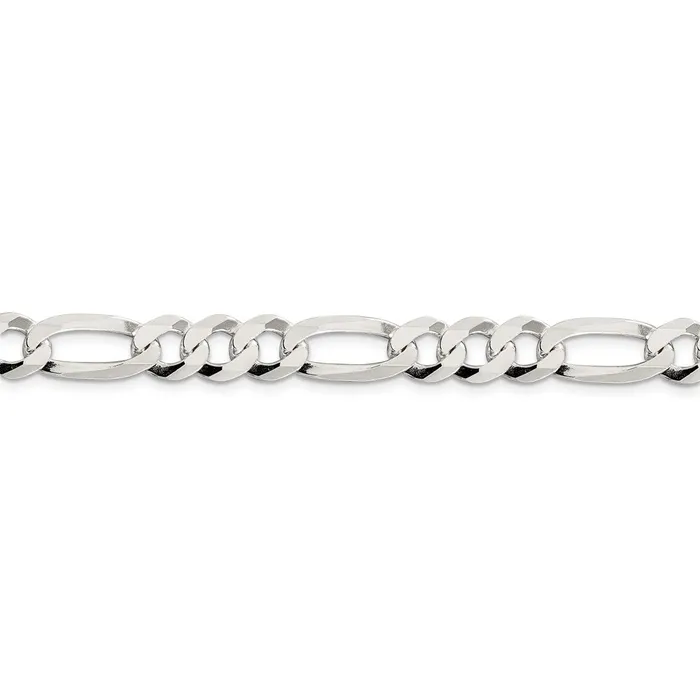 Sterling Silver 85mm Lightweight Flat Figaro ChainWBCQMB2209 WB Choice Jewelry Rings