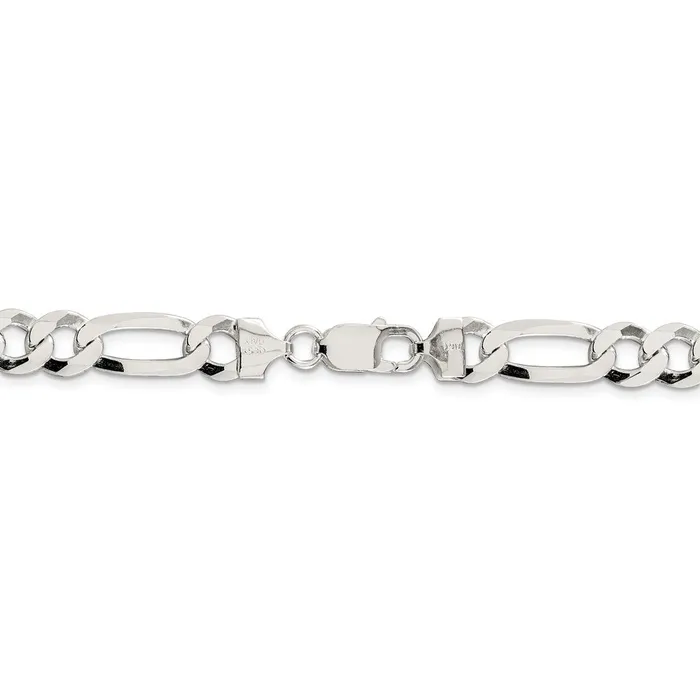 Sterling Silver 85mm Lightweight Flat Figaro ChainWBCQMB2209 WB Choice Jewelry Rings