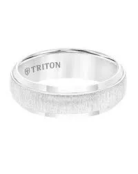 TUNGSTEN CARBIDE WHITE GTS 7MM BAND 115939HC7G FREDERICK GOLDMAN INC Rings