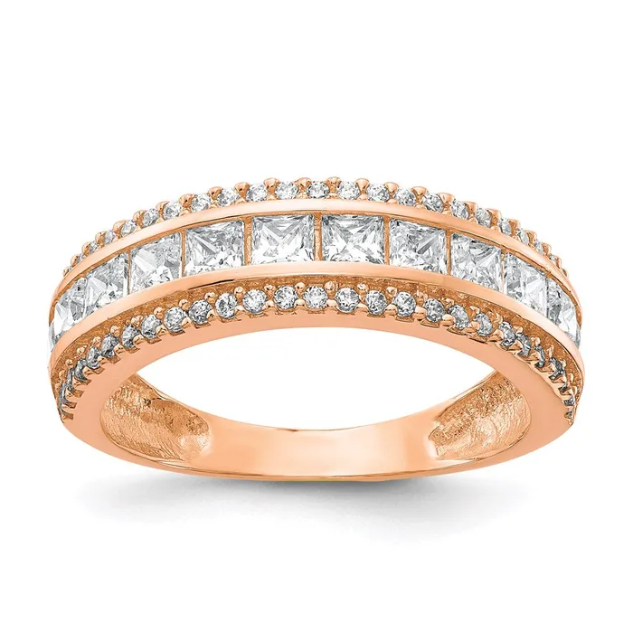 WB Choice Jewelry 10K Tiara Collection Rose Gold Polished CZ RingWBC10YC378R Rings WB Choice Jewelry 10K Tiara Collection Rose Gold Polished CZ RingWBC10YC378R Rings