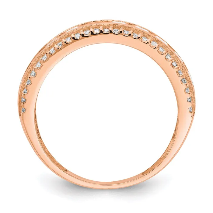 WB Choice Jewelry 10K Tiara Collection Rose Gold Polished CZ RingWBC10YC378R Rings WB Choice Jewelry 10K Tiara Collection Rose Gold Polished CZ RingWBC10YC378R Rings