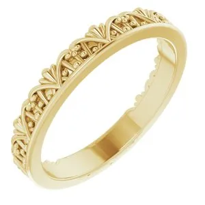WB Choice Jewelry 14K Yellow Stackable Crown Ring 51848102PSTWBC Rings