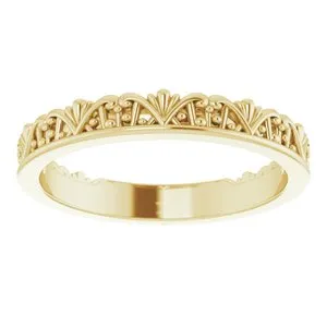 WB Choice Jewelry 14K Yellow Stackable Crown Ring 51848102PSTWBC Rings WB Choice Jewelry 14K Yellow Stackable Crown Ring 51848102PSTWBC Rings