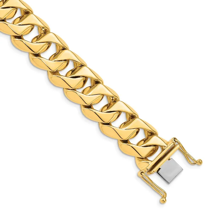 WB Choice Jewelry Bracelets 14k 15mm Handpolished Traditional Link BraceletWBCLK1228 WB Choice Jewelry Bracelets 14k 15mm Handpolished Traditional Link BraceletWBCLK1228