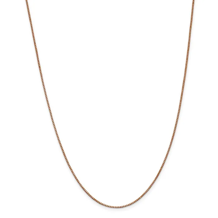 WB Choice Jewelry Necklaces 14k Rose Gold 10mm Box ChainWBCRSC316