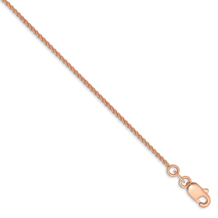 WB Choice Jewelry Necklaces 14k Rose Gold 1mm Solid Polished Spiga ChainWBCRSC409 WB Choice Jewelry Necklaces 14k Rose Gold 1mm Solid Polished Spiga ChainWBCRSC409