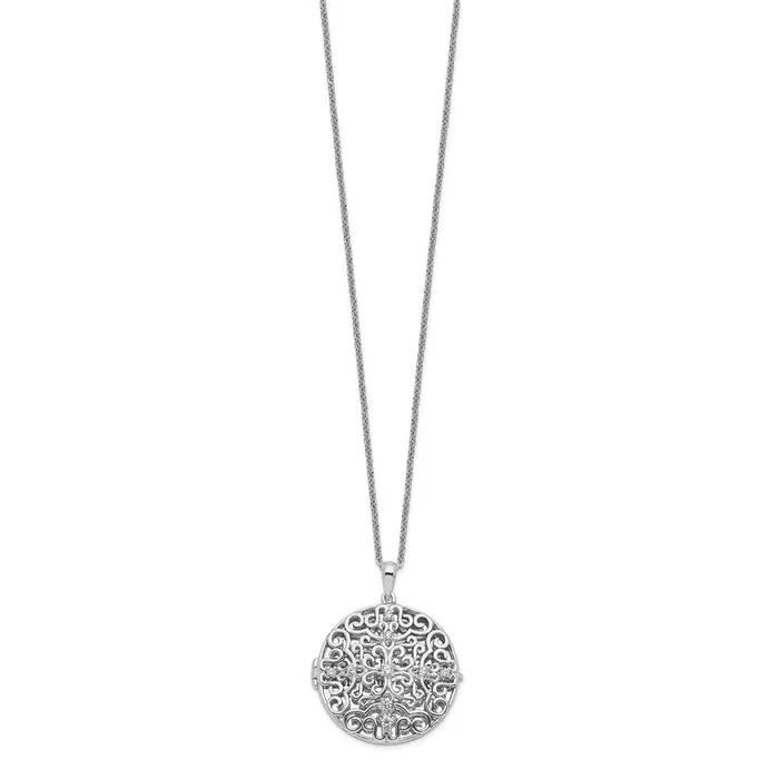 WB Choice Jewelry Necklaces Sterling Silver CZ Antiqued Do Not Let Anyone Dull 18in NecklaceWBCQSX628 WB Choice Jewelry Necklaces Sterling Silver CZ Antiqued Do Not Let Anyone Dull 18in NecklaceWBCQSX628