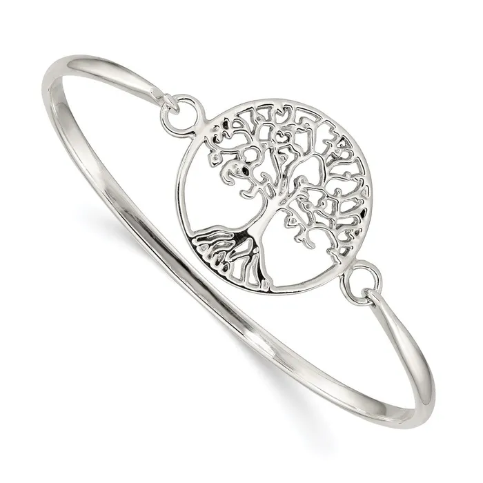 WB Choice Jewelry Necklaces Sterling Silver Tree of Life SlipOn BangleWBCQB1297 WB Choice Jewelry Necklaces Sterling Silver Tree of Life SlipOn BangleWBCQB1297
