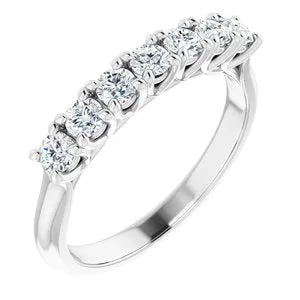 WB Choice Jewelry Rings 14K White 275 mm Round SevenStone Anniversary Band Mounting 12282960001PSTWBC WB Choice Jewelry Rings 14K White 275 mm Round SevenStone Anniversary Band Mounting 12282960001PSTWBC