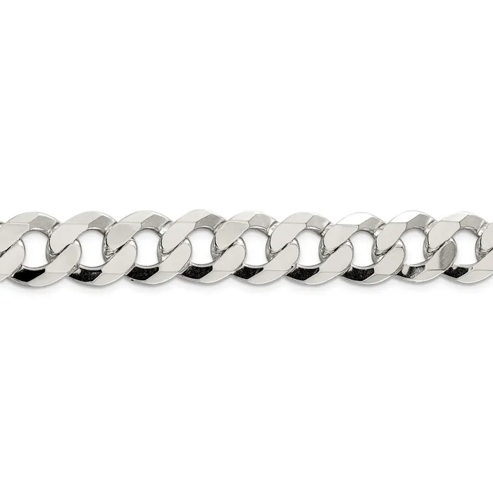 WB Choice Jewelry Rings Sterling Silver 14mm Flat Curb ChainWBCQLB3509 WB Choice Jewelry Rings Sterling Silver 14mm Flat Curb ChainWBCQLB3509