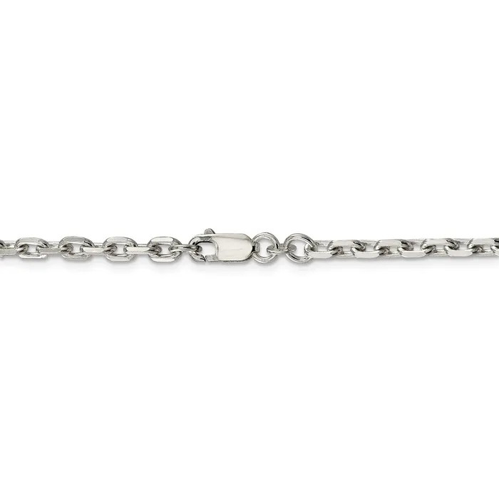 WB Choice Jewelry Rings Sterling Silver 395mm Beveled Oval Cable ChainWBCQCA12018 WB Choice Jewelry Rings Sterling Silver 395mm Beveled Oval Cable ChainWBCQCA12018