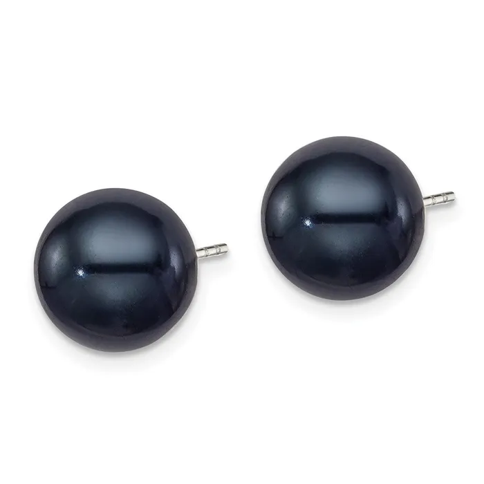 WB Choice Jewelry Sterling Silver Rhplated 1011mm Black FWC Round Pearl EarringsWBCQE12706 Earrings WB Choice Jewelry Sterling Silver Rhplated 1011mm Black FWC Round Pearl EarringsWBCQE12706 Earrings