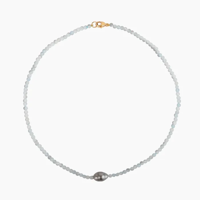 Aili Tahitian Keshi Pearl Necklace misha hawaii Necklaces