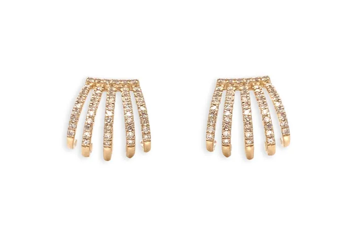 Albert Hern Earrings Earrings 14kt Gold Five Claw Diamonds