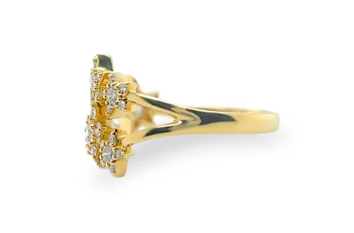 Albert Hern Rings Ring 18kt Gold Stars Open Ring Diamonds Albert Hern Rings Ring 18kt Gold Stars Open Ring Diamonds