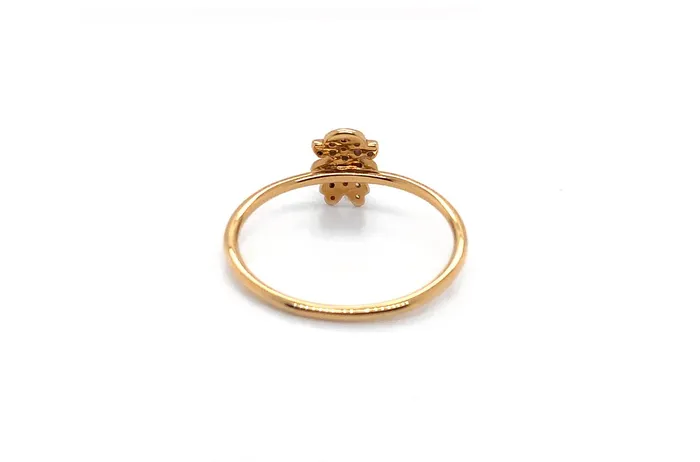 Albert Hern Rings Ring 18kt Yellow Gold Girl with Diamonds