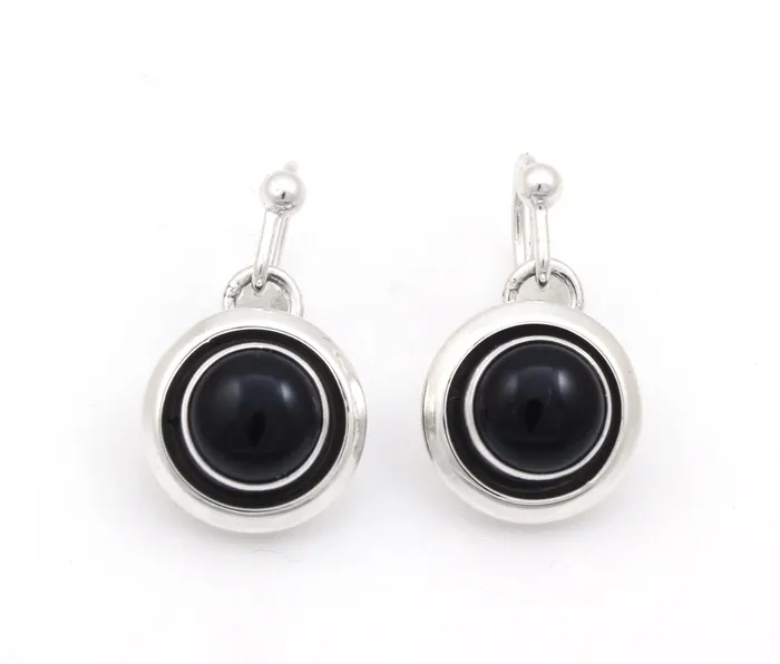 Artie Yellowhorse Earrings Onyx Shadowbox Dangle Earrings