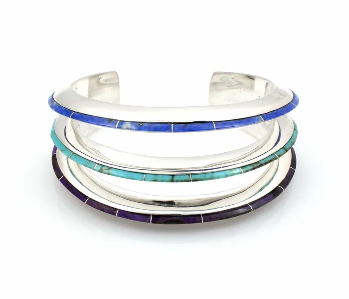 Ben Nighthorse Bracelets Triple Slim Line Cuff Bracelet