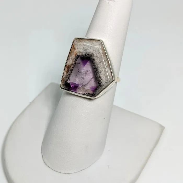 Bliss Crystals Rings Star Amethyst Sterling Silver Ring Sz 7 46g SK9064