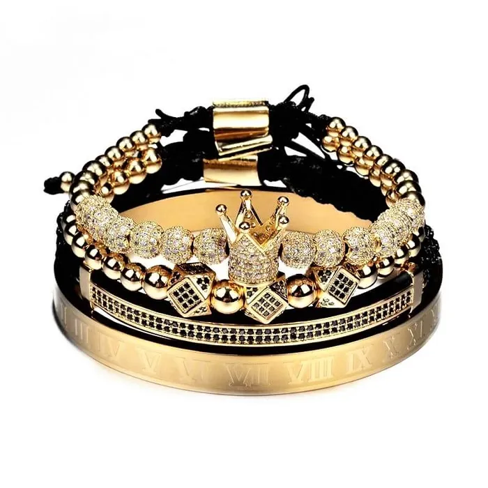 Bracelets Madeofrose Luxury Bracelet Set With Crown