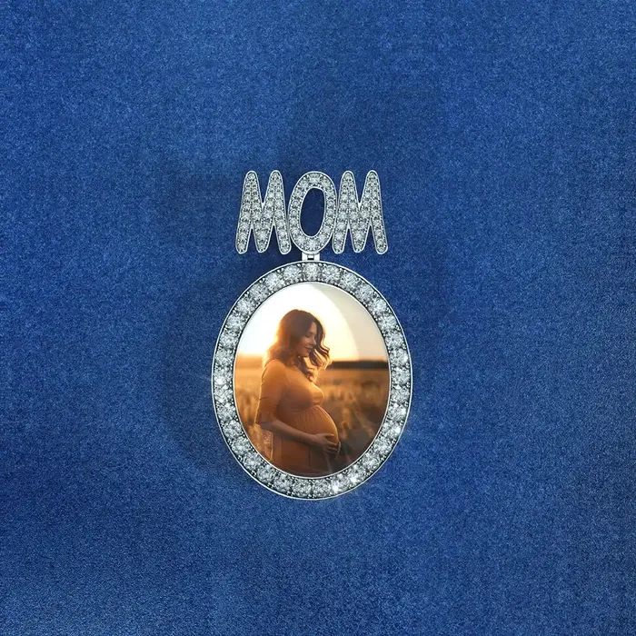 Custom Oval Photo Pendant icezeusshop Necklaces