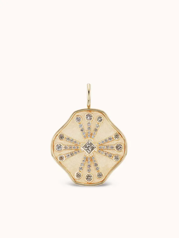 Marlo Laz Charm Necklaces Guiding Light Charm Champagne Diamond