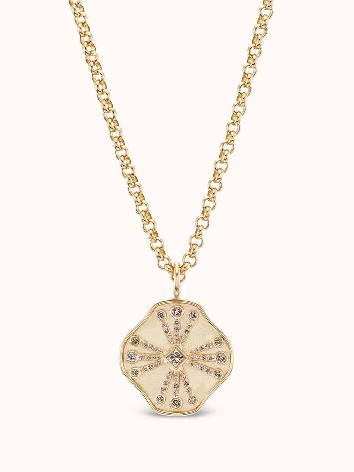 Marlo Laz Charm Necklaces Guiding Light Charm Champagne Diamond
