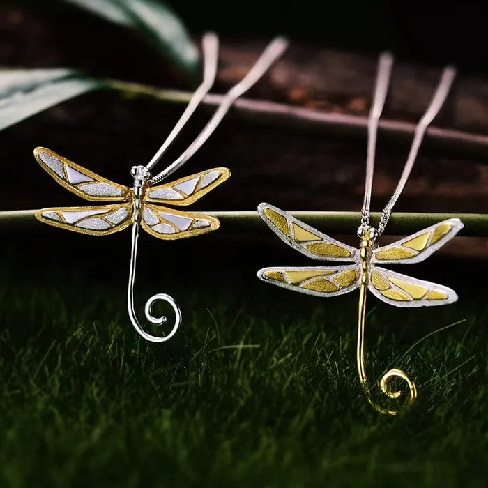 Necklaces Alibaba Dainty Dragonfly Sterling Silver Jewelry Earrings and Necklace Handmade Works of Art