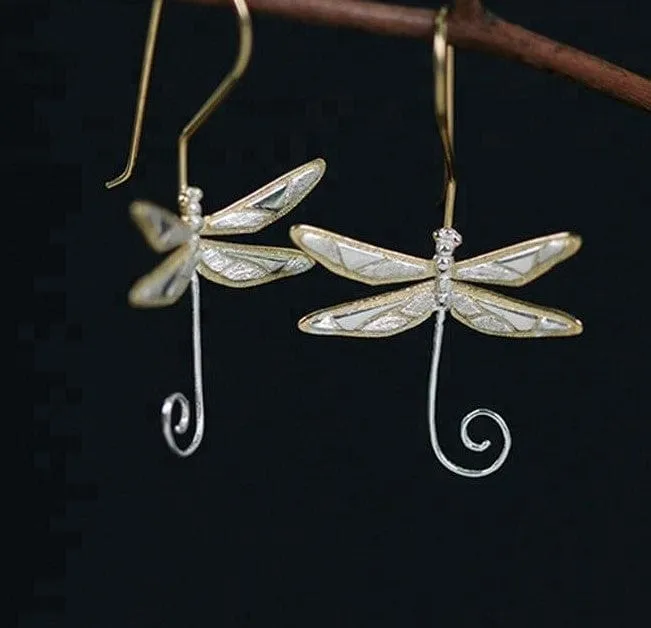 Necklaces Alibaba Dainty Dragonfly Sterling Silver Jewelry Earrings and Necklace Handmade Works of Art