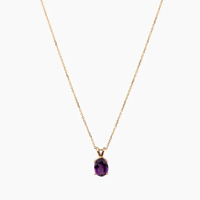 Necklaces MishaHawaii Oval Amethyst Necklace