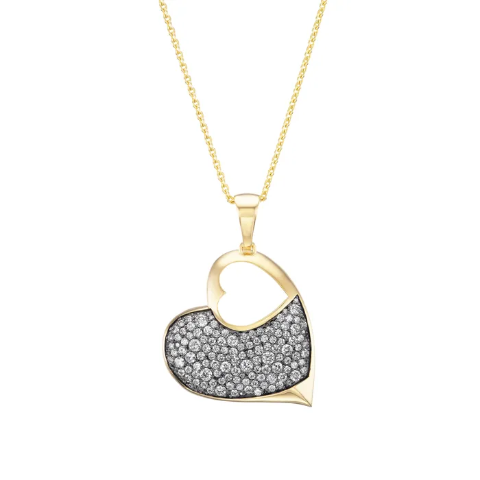 Necklaces Nighthorse Heart Necklace Diamonds