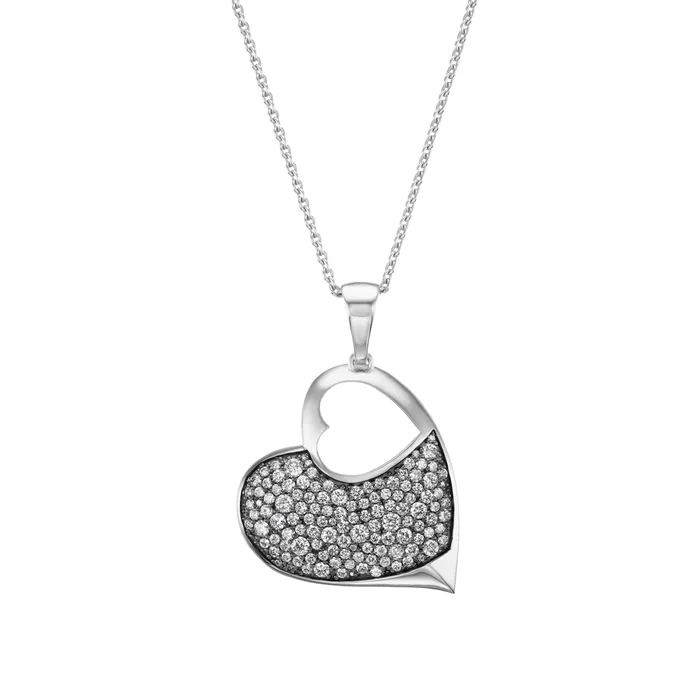 Necklaces Nighthorse Heart Necklace Diamonds