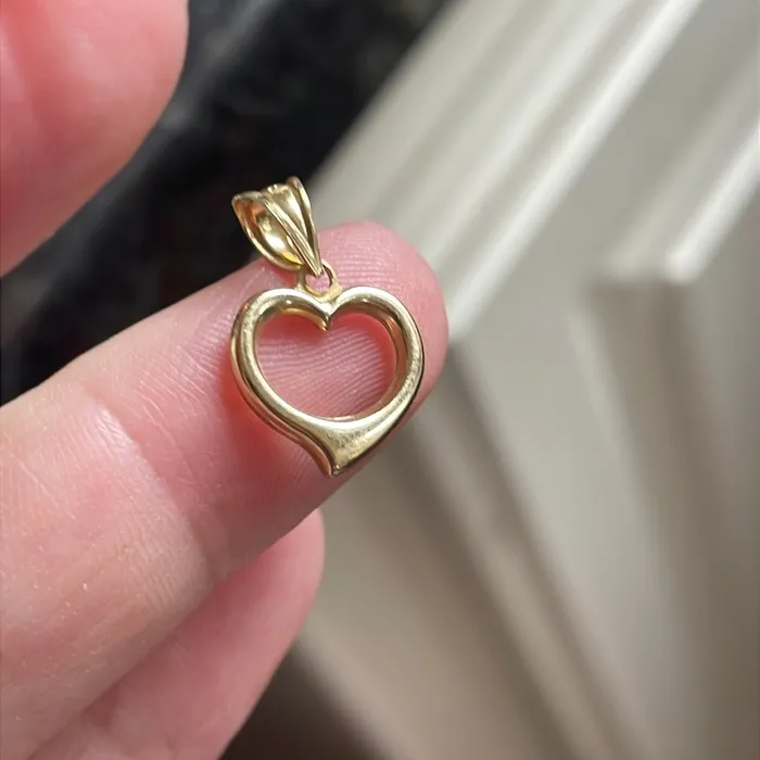 Necklaces Openwork Heart Pendant 10k Gold Vintage Vintage Paris Jewelry