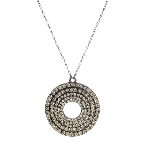 Necklaces Rebel Designs Inc Stair Step Round Medallion Necklace
