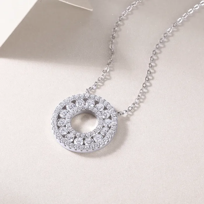 Necklaces S925 Moissanite Halo Necklace icezeusshop
