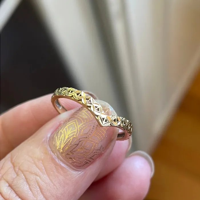 Ornate V Band 14k Gold Vintage Vintage Paris Jewelry Rings Ornate V Band 14k Gold Vintage Vintage Paris Jewelry Rings