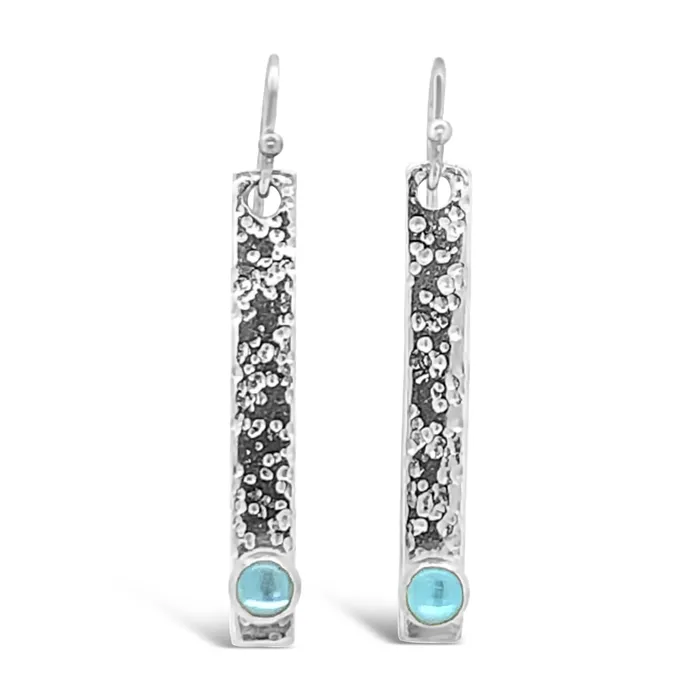 Swiss Blue Topaz Sand Bar Earrings Shannon Russell Jewelry Earrings