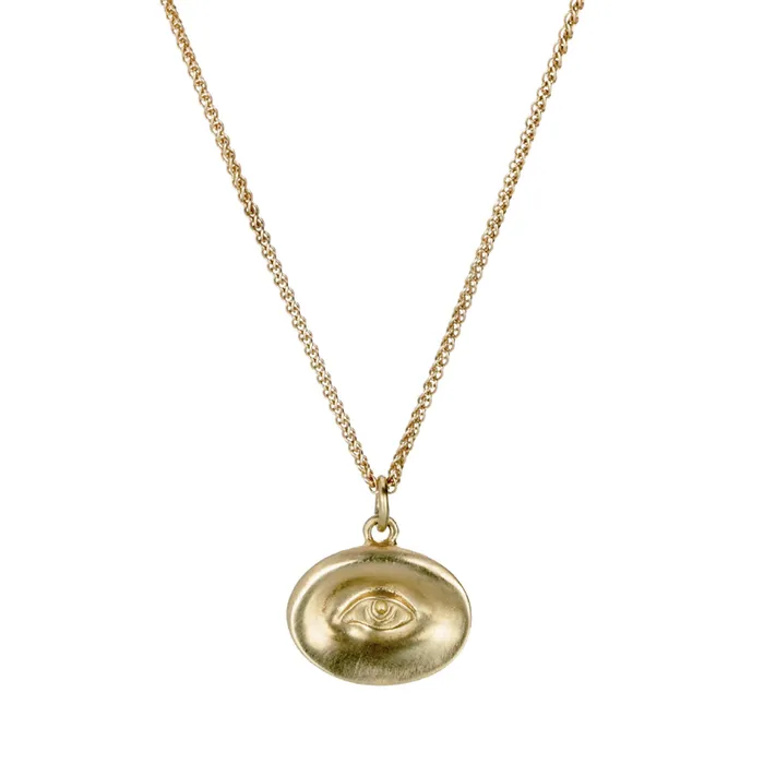 10k Small Eye Necklace Gabriella Kiss Necklaces