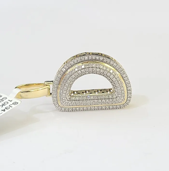 10k Yellow Gold Diamond Letter D Initial Alphabet Charm Pendant Real Genuine Globalwatches10 Charm Necklaces