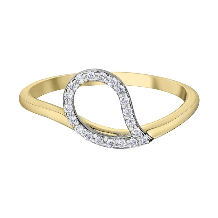 10kt Yellow Gold Teardrop Diamond Ring Independent Jewellers Rings