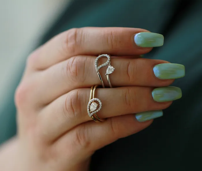 10kt Yellow Gold Teardrop Diamond Ring Independent Jewellers Rings