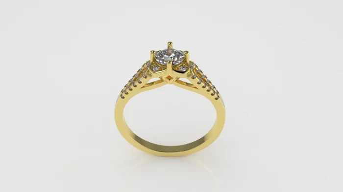 14K Gold Ring with 33 Diamonds STT 4Prong and Cut Chanel JCM DESIGN JEWELRY Rings 14K Gold Ring with 33 Diamonds STT 4Prong and Cut Chanel JCM DESIGN JEWELRY Rings