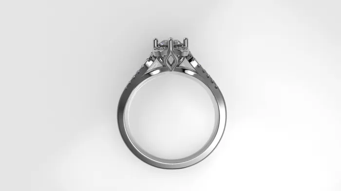 14K Gold Ring with 33 Diamonds STT 4Prong and Cut Chanel JCM DESIGN JEWELRY Rings